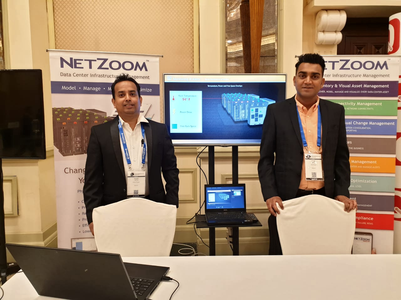 Two NetZoom Employees at Dubai Trade Show